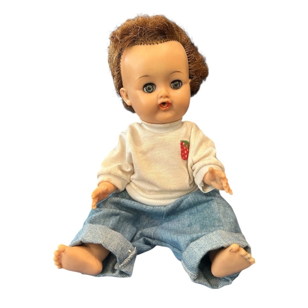 Vintage 1950s Ideal Doll VW1 Sleepy Eyes Betsy Wetsy Vinyl Baby Doll 13” Toy